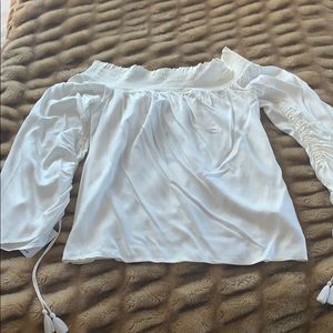 Off the shoulder white Paige top